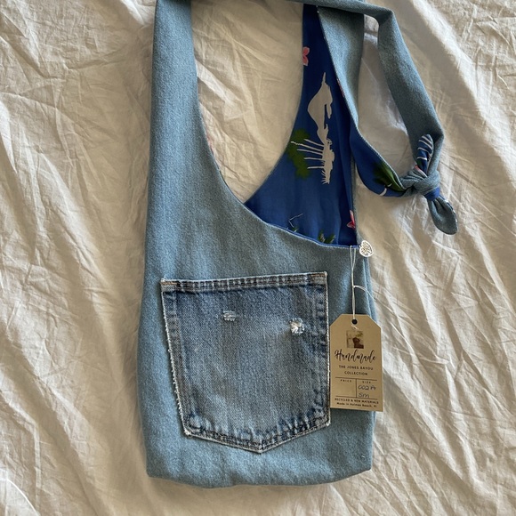 Hand Crafted Handbags - Denim Crossbody Handmade Bag